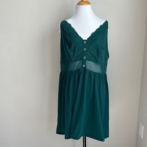 Sleep by Cacique women’s green knit nightshirt